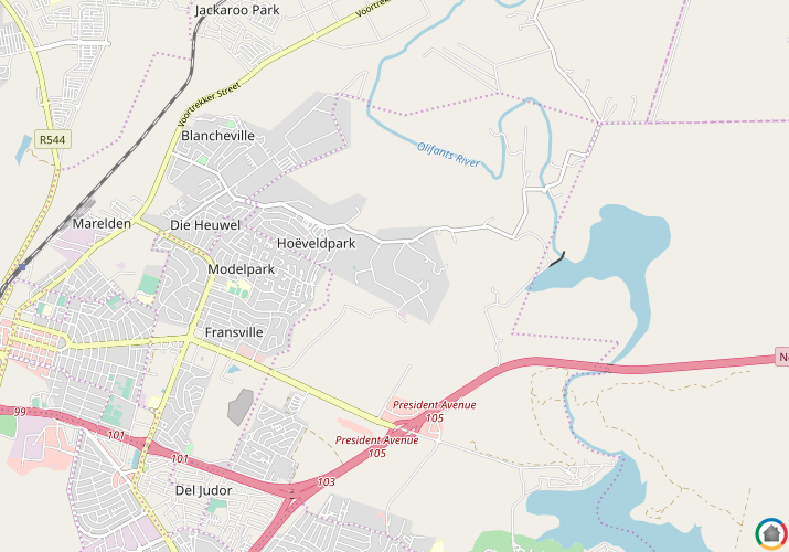 Map location of Seekoeiwater AH